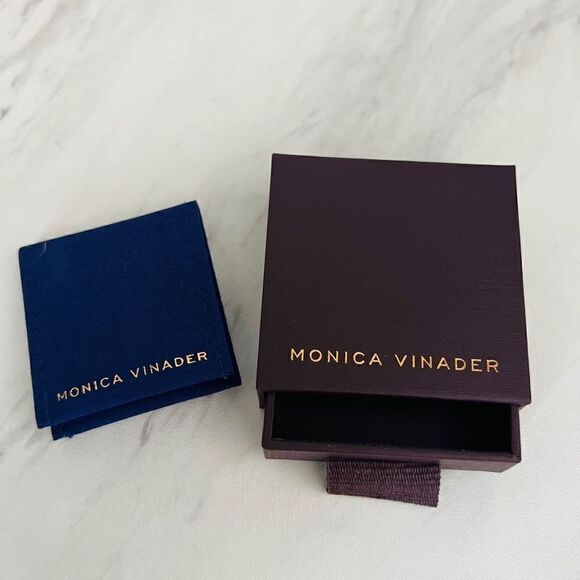 Monica Vinader Sterling Silver Siren Mini Kyanite Nugget Huggie Earrings, NWT - Picture 11 of 17